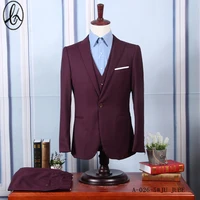 

2018 most popular wedding office uniforms in various colors France's latest 3 piece suit style for men