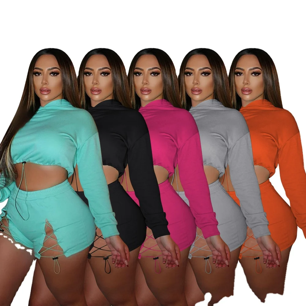 Autumn 2022 New Solid Women's Workout Outfits T Shirts And Shorts Sets 2pcs Short Pants Set Woman, Picture color
Autumn 2022 New Solid Women's Workout Outfits T Shirts And Shorts Sets 2pcs Short Pants Set Woman, Picture color