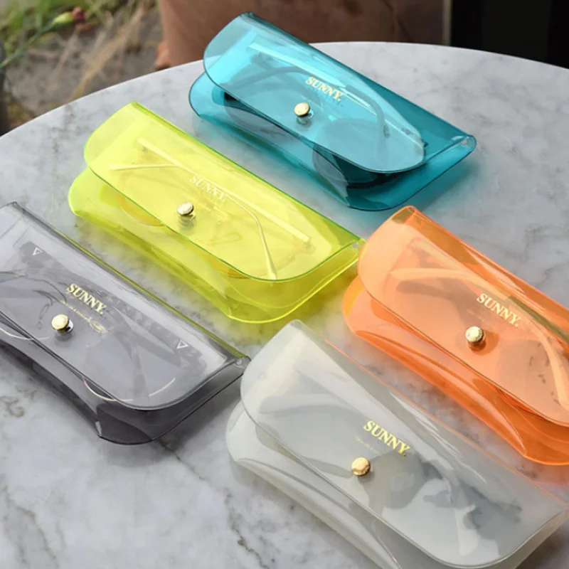 New Transparent Jelly Pvc Eye Glasses Box Bag Sunglasses Storage Protection Holder Unisex Glasses Bag
New Transparent Jelly Pvc Eye Glasses Box Bag Sunglasses Storage Protection Holder Unisex Glasses Bag