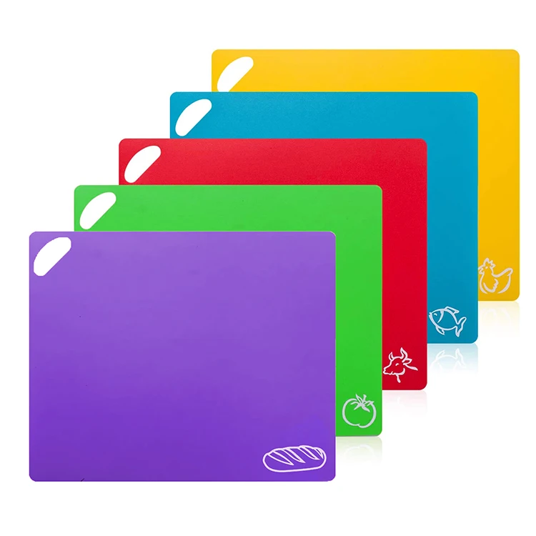 6-pieces Kit Easy Grip Handles Bpa-free Plastic Cutting Board Thick Plastic Chopping Board Mats
6-pieces Kit Easy Grip Handles Bpa-free Plastic Cutting Board Thick Plastic Chopping Board Mats