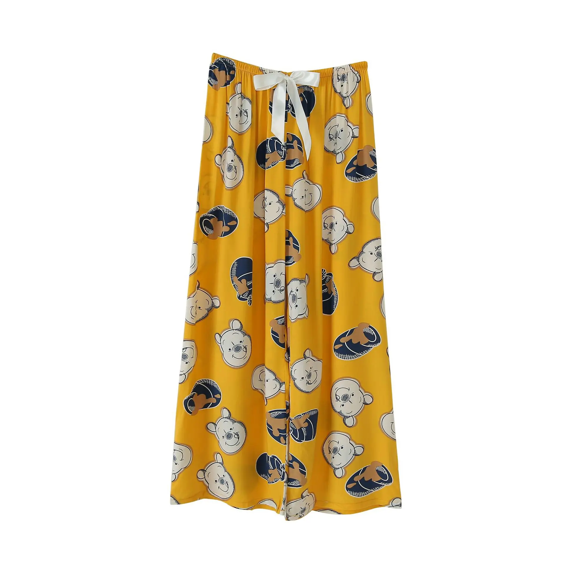 New casual women autumn flower print pants drawstring square long wide leg pants women, Photo color
New casual women autumn flower print pants drawstring square long wide leg pants women, Photo color