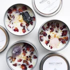 Luxury Custom Home Decoration Crystal Stone Natural Soy Wax Scented Tin Candle