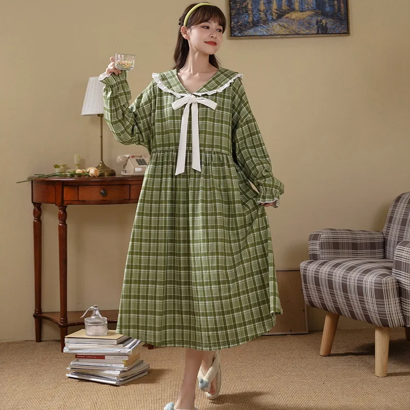 Factory wholesale fall and winter women knitted cotton long sleeve princess style nightdress 2021 new cartoon pajamas 
Factory wholesale fall and winter women knitted cotton long sleeve princess style nightdress 2021 new cartoon pajamas