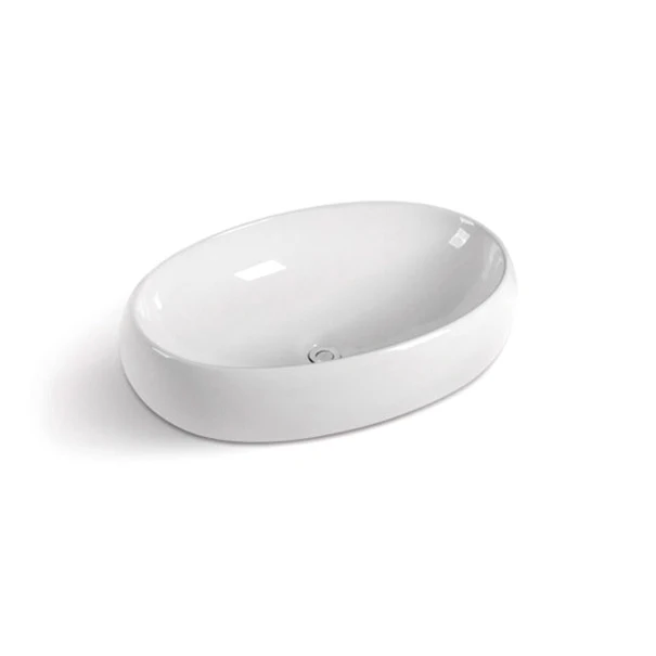 Oval Shaped Ceramic Face Wash Basin For Resort Bathroom