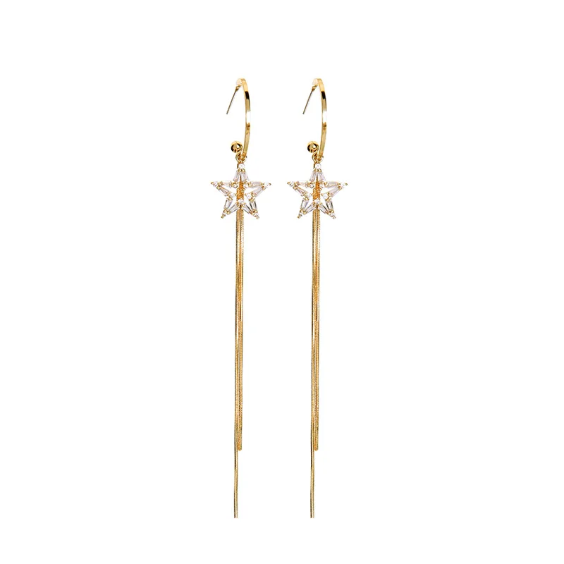 f0025 New 2020 Latest Gold Plated Designs Fairy Girls Brass Chain Link Drop 925 Long Star Hoop Earrings Cubic Zirconia
f0025 New 2020 Latest Gold Plated Designs Fairy Girls Brass Chain Link Drop 925 Long Star Hoop Earrings Cubic Zirconia