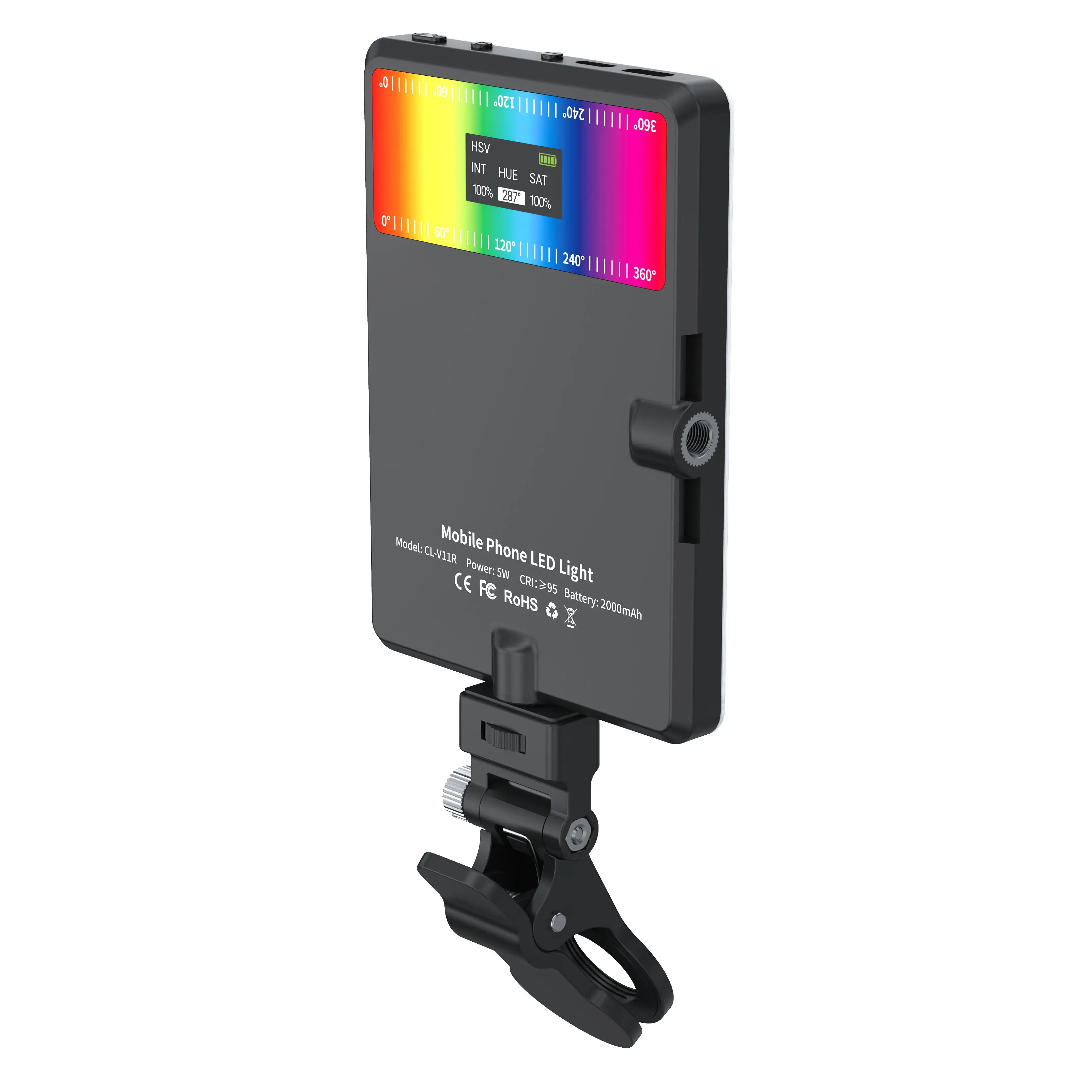 Wholesale 5W LCD Selfie LED RGB Video Light With Clip 2000mah Mobile Phone Photographic Lighting For Iphone Selfie Light
Wholesale 5W LCD Selfie LED RGB Video Light With Clip 2000mah Mobile Phone Photographic Lighting For Iphone Selfie Light