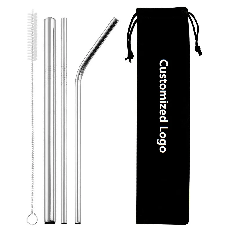 Stainless Steel Straw Packaging With Brush In A Pouch Set Of 8 Reusable Straws For Water Bottle, Silver/gold/rose gold/rainbow/black/blue/purple
Stainless Steel Straw Packaging With Brush In A Pouch Set Of 8 Reusable Straws For Water Bottle, Silver/gold/rose gold/rainbow/black/blue/purple