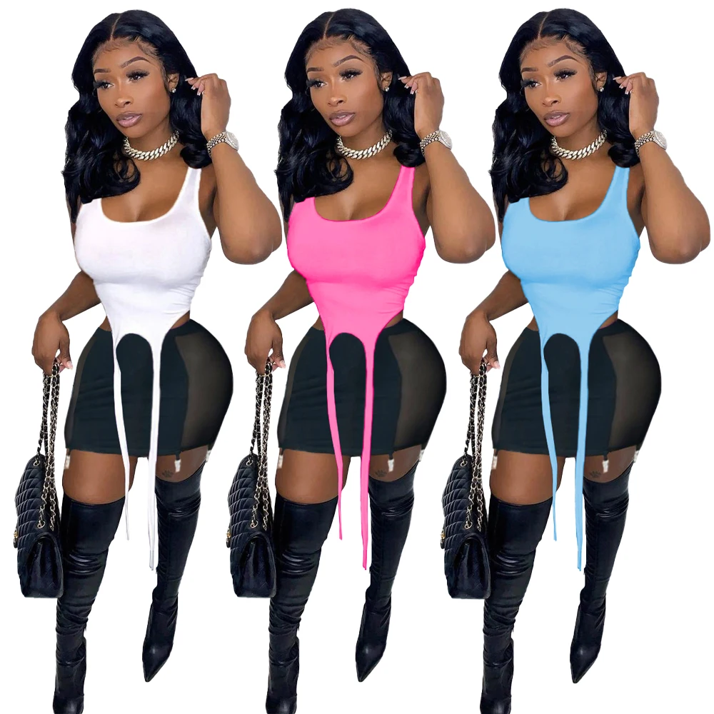 2021 New Women Casual Sleeveless Drawstring Tank Top Vest Patchwork Perspective Mesh Cut-Out Mini Skirt 2 Two Pieces Set Dress
2021 New Women Casual Sleeveless Drawstring Tank Top Vest Patchwork Perspective Mesh Cut-Out Mini Skirt 2 Two Pieces Set Dress