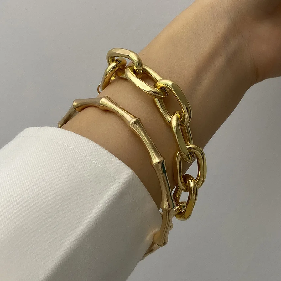 2pcs/set Fashion Design Metal Bamboo Chain Bracelet For Women Vintage Gold Silver Color Party Jewelry Accessories Gift, Picture
2pcs/set Fashion Design Metal Bamboo Chain Bracelet For Women Vintage Gold Silver Color Party Jewelry Accessories Gift, Picture