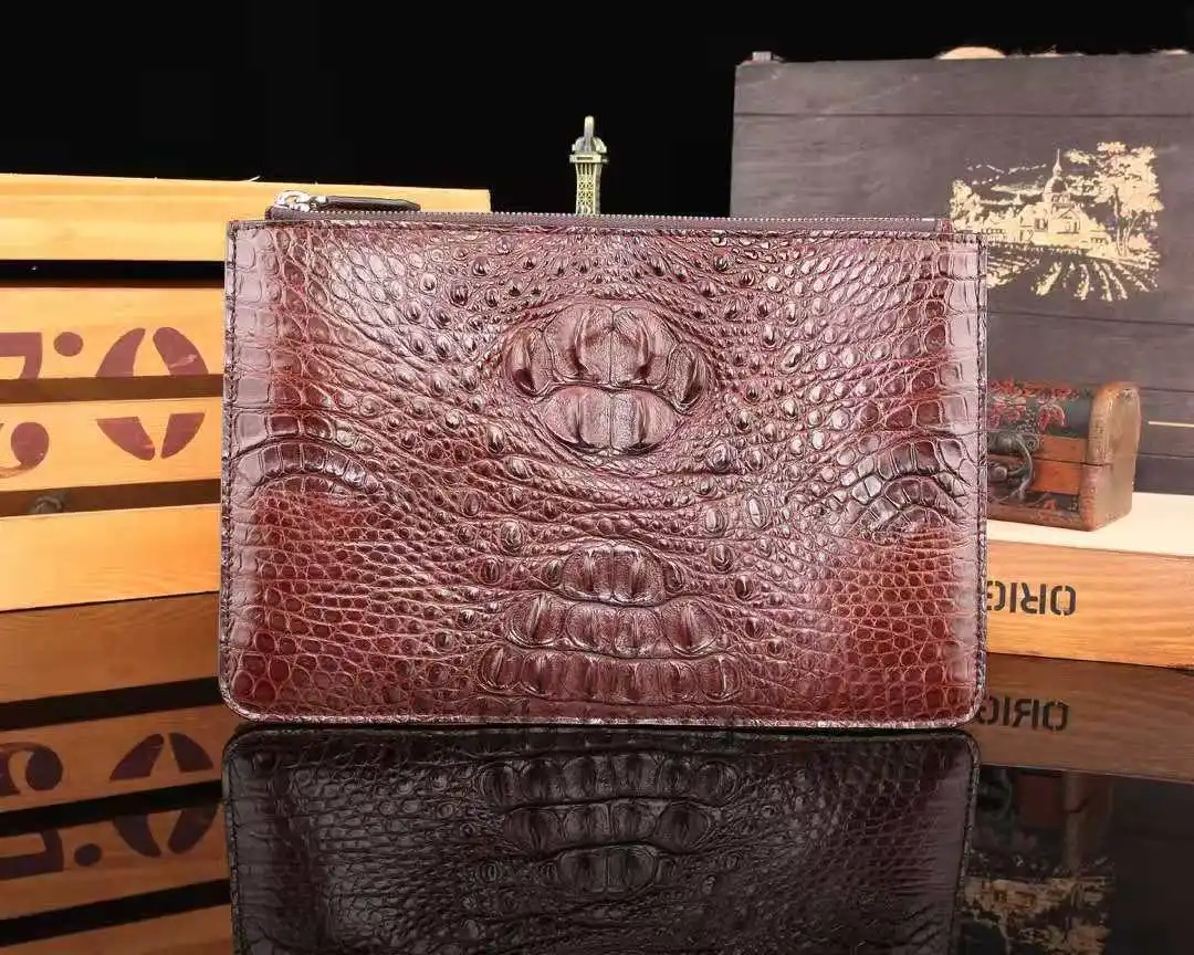Wholesale Latest Exotic Real Crocodile Skin Envelope Purse Clutch Bag With Tassel Evening Party Wallet For Men
Wholesale Latest Exotic Real Crocodile Skin Envelope Purse Clutch Bag With Tassel Evening Party Wallet For Men
