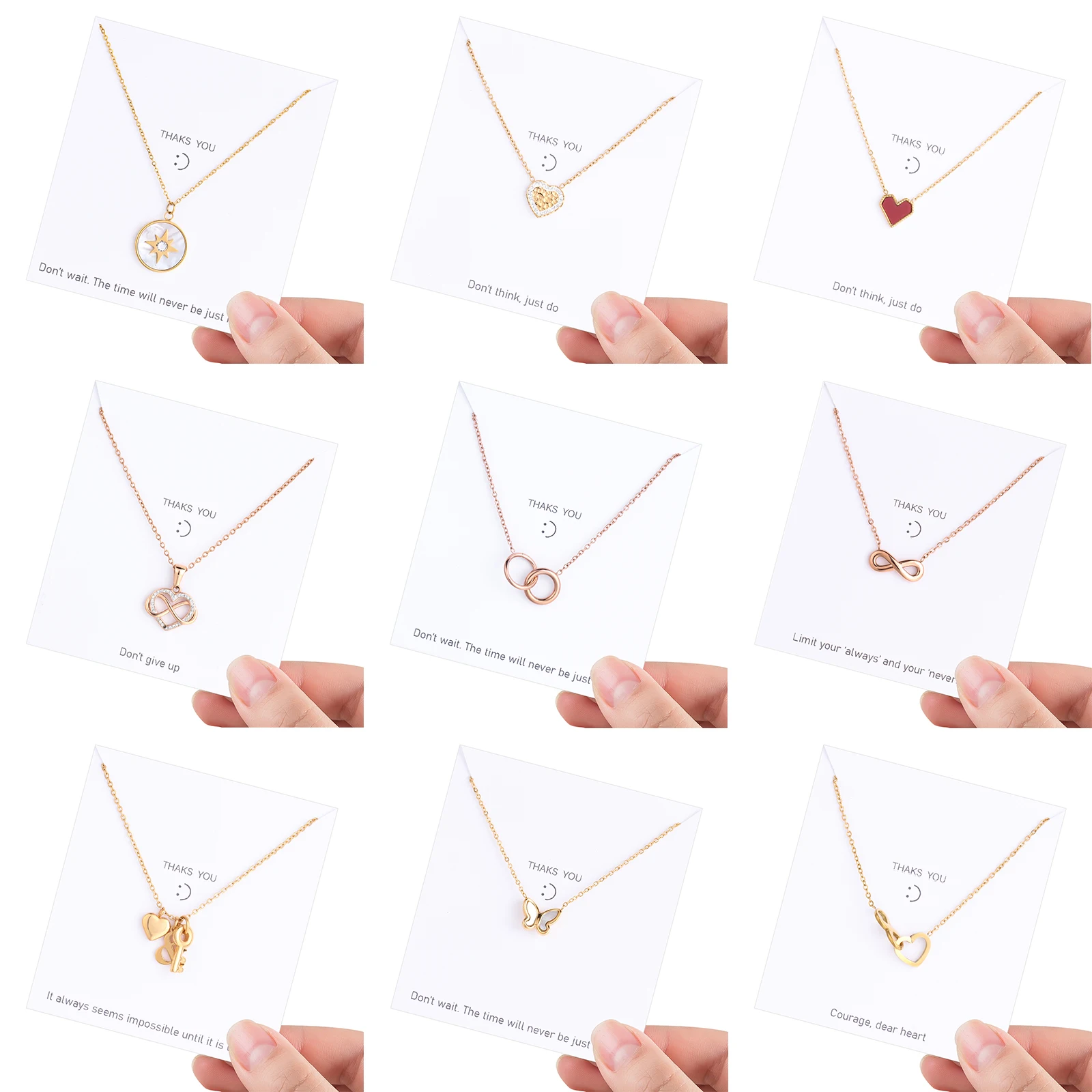 Wholesale Custom Jewelry 18k Gold Stainless Steel Lock Key Pendant Sunflower Star Sun Initial Charm Heart Women Necklace, Gold\silver\rose gold
Wholesale Custom Jewelry 18k Gold Stainless Steel Lock Key Pendant Sunflower Star Sun Initial Charm Heart Women Necklace, Gold\silver\rose gold