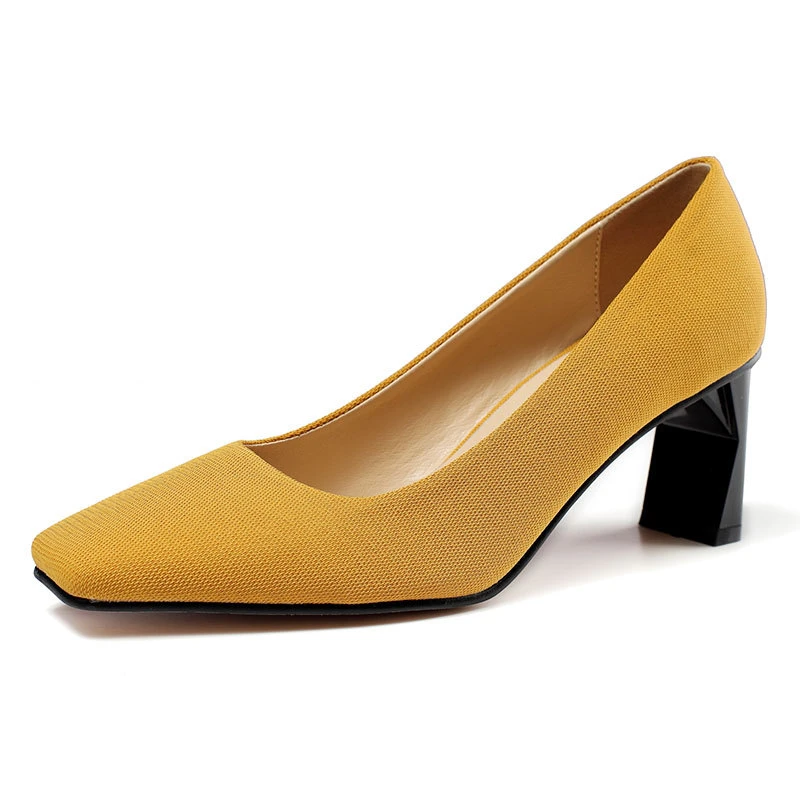 Square Head Yellow Black Solid Color High Heels for Ladies OEM ODM 4.5cm Medium Heeled Shoes Fashion Women Pumps Square Heels
Square Head Yellow Black Solid Color High Heels for Ladies OEM ODM 4.5cm Medium Heeled Shoes Fashion Women Pumps Square Heels