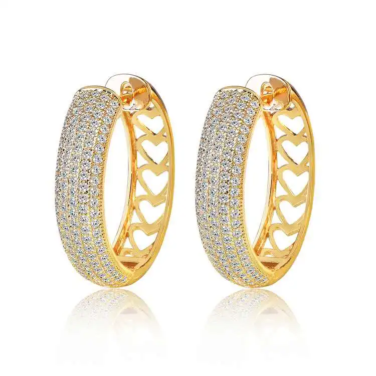 Brass hot sale classic 18K gold electroplated zircon female fashion earrings earrings
Brass hot sale classic 18K gold electroplated zircon female fashion earrings earrings