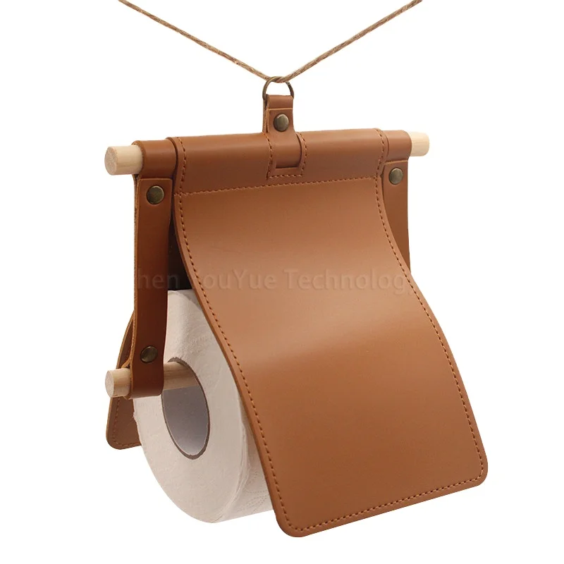 Leather Waterproof Toilet Wall Paper Holder Toilet Hanging Napkin Holder Leather Wood Roll Paper Hanger Cover for Home Camping
Leather Waterproof Toilet Wall Paper Holder Toilet Hanging Napkin Holder Leather Wood Roll Paper Hanger Cover for Home Camping