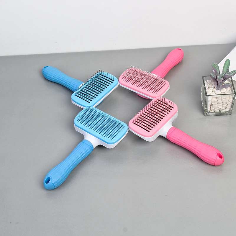 Wholesale pet grooming brush self cleaning automatically cat hair remover durable pet brush, Customized
Wholesale pet grooming brush self cleaning automatically cat hair remover durable pet brush, Customized