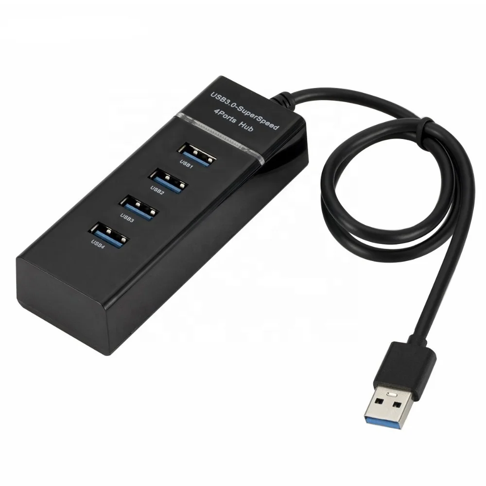 

Wholesale High Quality 4-Port 4 Ports USB 3.0 HUB Splitter Adapter For PC Computer Peripherals Accessories, Black