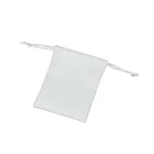 Custom Waterproof PU Leather Drawstring Storage Bag for Charging Cable/lipstick
