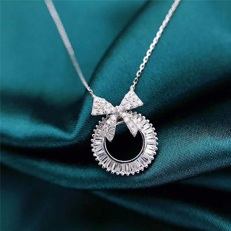 Cute Bling Bowknot Design Simple Round Pendant Necklace for Women Link Chain Fashion Necklace Jewelry, Picture shows
Cute Bling Bowknot Design Simple Round Pendant Necklace for Women Link Chain Fashion Necklace Jewelry, Picture shows