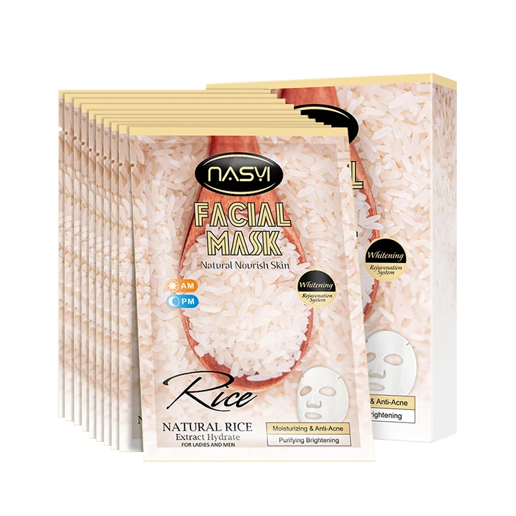 Hot Selling Korean Beauty Skin Care Facial Mask Sheet Natural Plant facial Products Nourishing Rice Face Mask
Hot Selling Korean Beauty Skin Care Facial Mask Sheet Natural Plant facial Products Nourishing Rice Face Mask