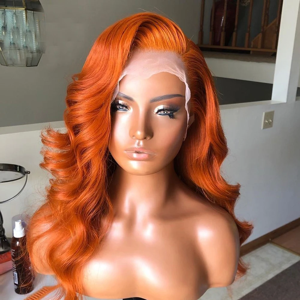 Transparent Full Lace brazilian virgin hair Loose wave colored lace frontal wigs orange human hair Full Lace Wig
Transparent Full Lace brazilian virgin hair Loose wave colored lace frontal wigs orange human hair Full Lace Wig