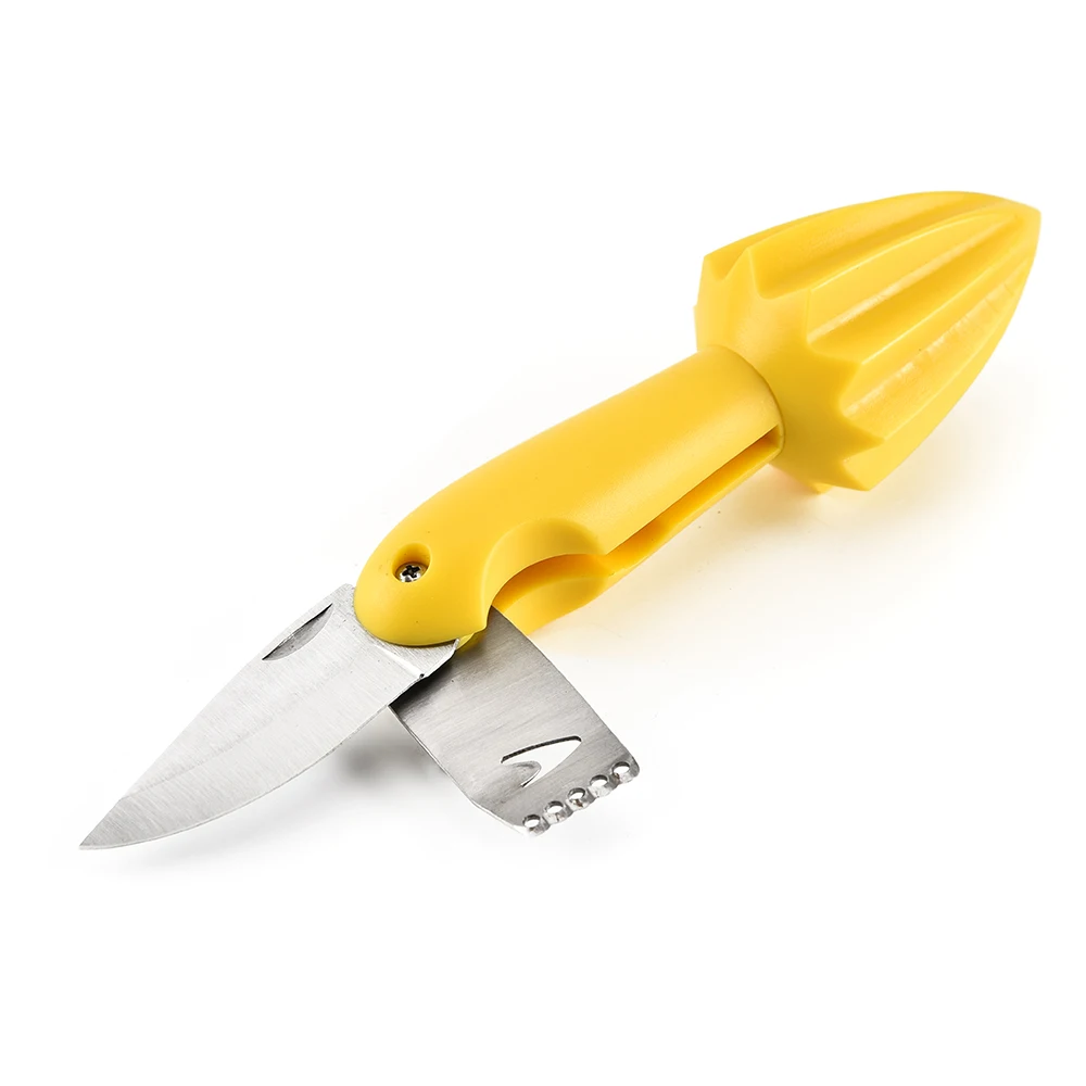 Multi-function 3 in 1 lemon squeezer with lemon zester knife multi-function lemon juicer, Yellow
Multi-function 3 in 1 lemon squeezer with lemon zester knife multi-function lemon juicer, Yellow