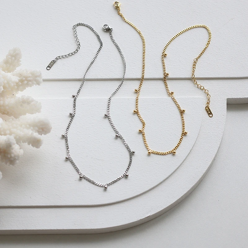 Fashion Chain Ball Necklace Tassel Necklace Bracelet Stainless Steel Jewelry Choker Bead Necklace Her Christmas Gift
Fashion Chain Ball Necklace Tassel Necklace Bracelet Stainless Steel Jewelry Choker Bead Necklace Her Christmas Gift