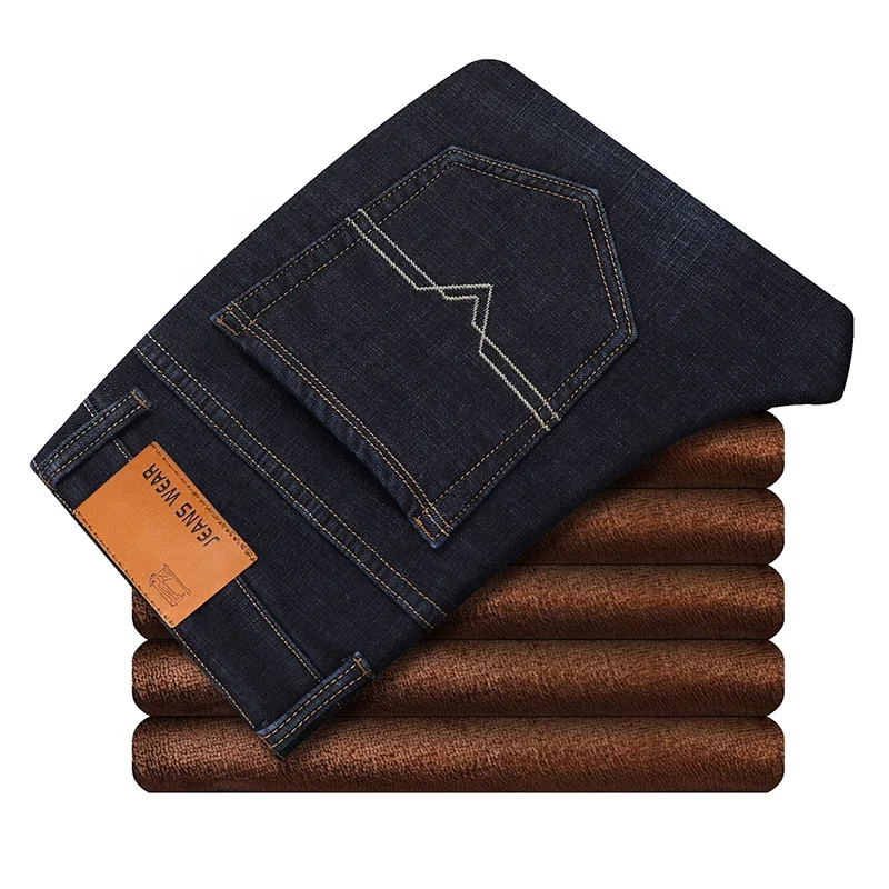 New design high quality dark denim jeans mens long fleece warm jeans casual winter thick trousers
New design high quality dark denim jeans mens long fleece warm jeans casual winter thick trousers