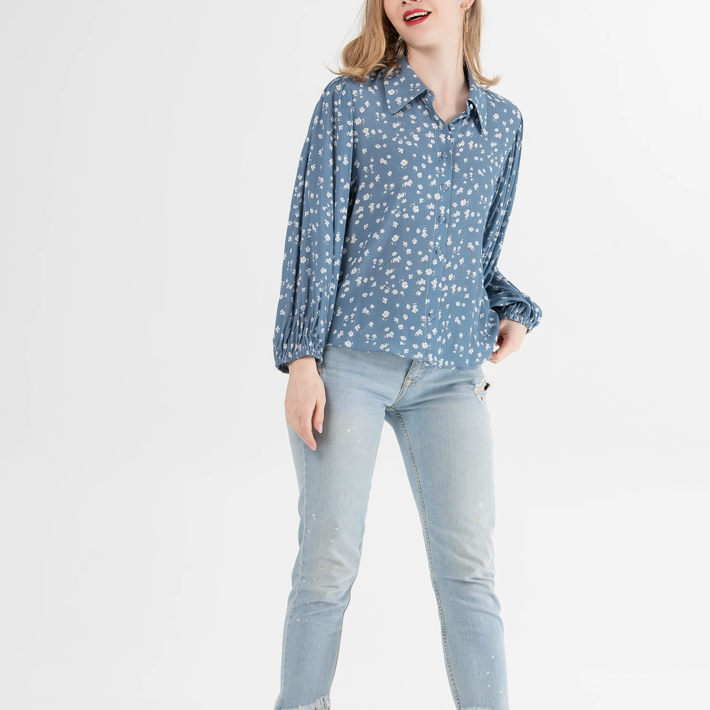 Women Casual Polyester Long Lantern Sleeve Turn Down Collar Office Chiffon Shirt Tops Blouse
Women Casual Polyester Long Lantern Sleeve Turn Down Collar Office Chiffon Shirt Tops Blouse