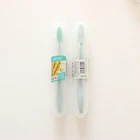 China Cheapest High Quality Free Simple Ultra Soft Bristle Plastic Handle Wheat straw Adult Toothbrush For Travel