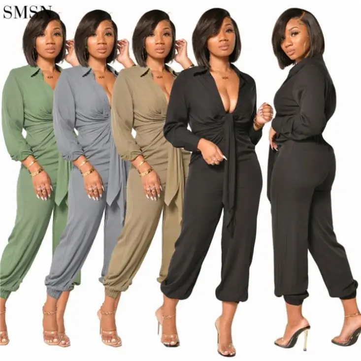 CATHY New Arrival Solid Color Bandage Long Sleeve V Neck Bodycon Jumpsuit 2021 One Piece Jumpsuits Women Romper
CATHY New Arrival Solid Color Bandage Long Sleeve V Neck Bodycon Jumpsuit 2021 One Piece Jumpsuits Women Romper