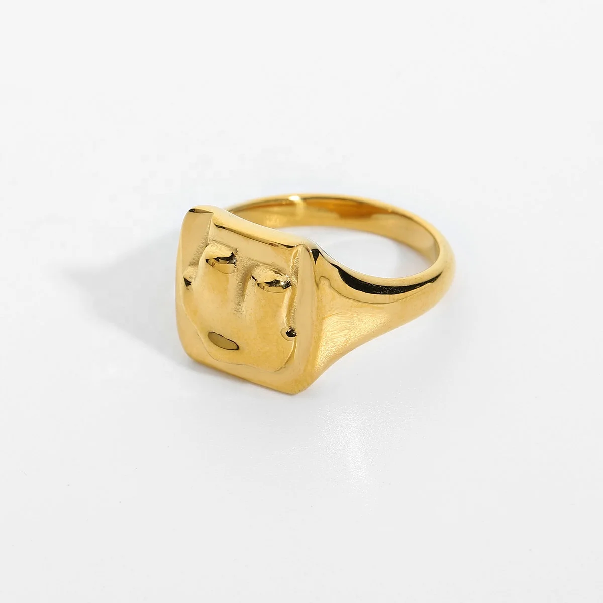 Canadian minority Abstract female body ring 18K Gold Plated Stainless Steel Chunky Ring
Canadian minority Abstract female body ring 18K Gold Plated Stainless Steel Chunky Ring