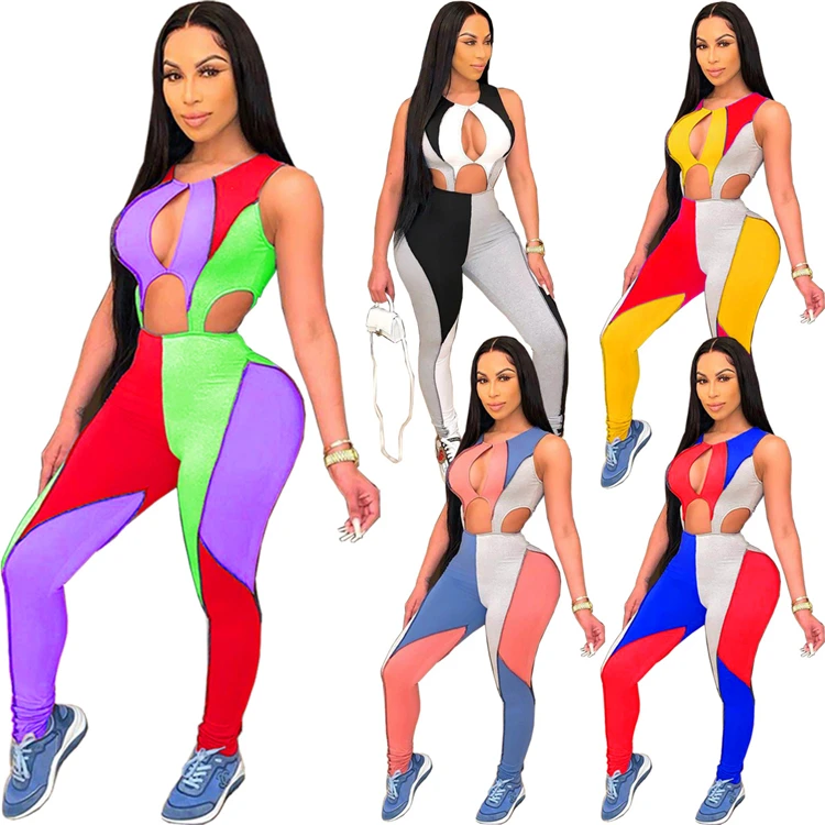 M5210-summer fashion 2021 patchwork hollow out sleeveless sexy workout jumpsuit for women, Picture shown
M5210-summer fashion 2021 patchwork hollow out sleeveless sexy workout jumpsuit for women, Picture shown