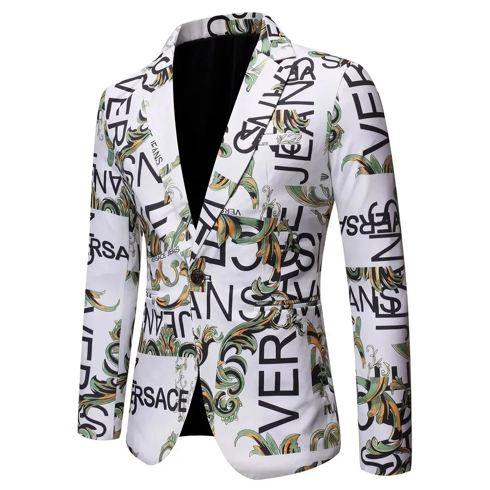 Letter Print Funny Mens Blazer Jacket Singer Stage Fashion Party Prom Costume Homme Men's Vintage Suit Blazer Hombre, Customized color
Letter Print Funny Mens Blazer Jacket Singer Stage Fashion Party Prom Costume Homme Men's Vintage Suit Blazer Hombre, Customized color
