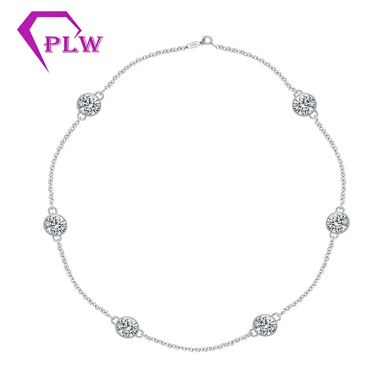 Trend Style Thin Chain Bracelet 925 Sterling Silver 3mm Round H&A Cut Moissanite Diamond gift Bracelet, White
Trend Style Thin Chain Bracelet 925 Sterling Silver 3mm Round H&A Cut Moissanite Diamond gift Bracelet, White