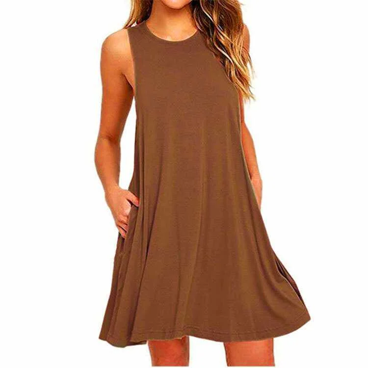 Summer Cotton Dress Women Sleeveless Beach Black Dress Casual Pocket Loose Female Plus Size Dress Fashion Clothing
Summer Cotton Dress Women Sleeveless Beach Black Dress Casual Pocket Loose Female Plus Size Dress Fashion Clothing