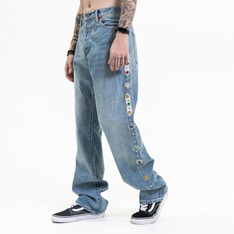 Custom Small Moq Harajuku Blue Black Casual Solid Straight Jeans Men Baggy Jeans For Men Button Fashion Boy'S Jeans
Custom Small Moq Harajuku Blue Black Casual Solid Straight Jeans Men Baggy Jeans For Men Button Fashion Boy'S Jeans