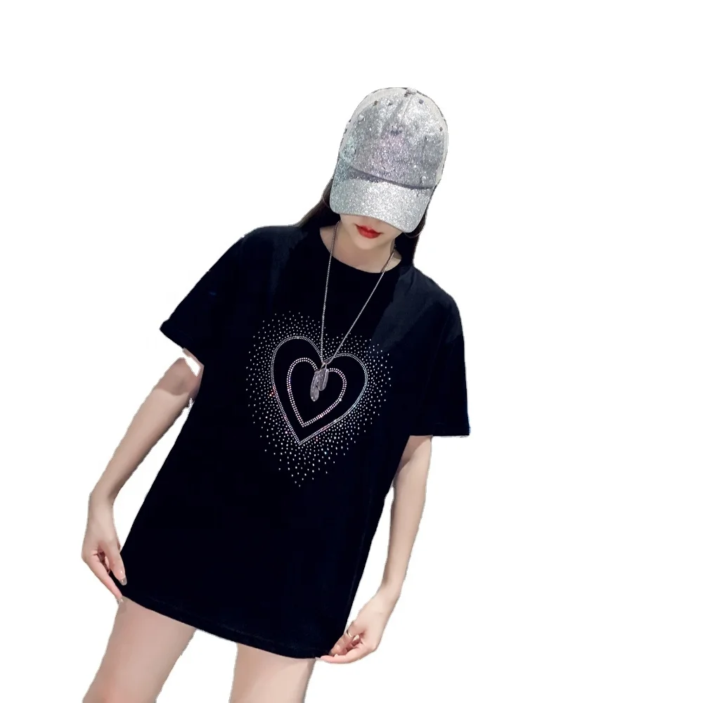 women apparel wholesale Geometric rhinestone short sleeve Streetwear black oversized t shirt woman t shirt tops
women apparel wholesale Geometric rhinestone short sleeve Streetwear black oversized t shirt woman t shirt tops