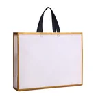 Orange Bags Luxury Fashion Orange Laminated Non- Woven Fabric Gift Carry Shopping Bags With Custom Printed Logo