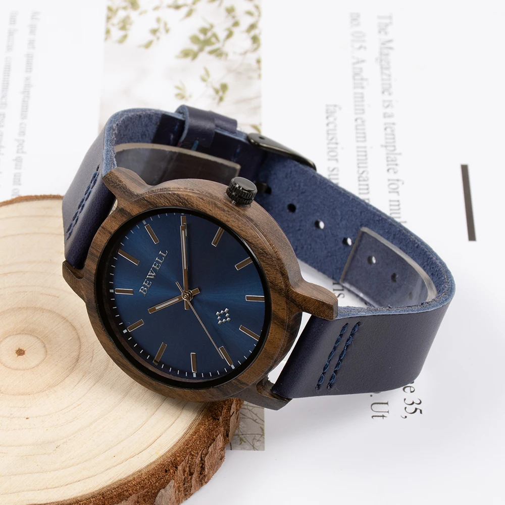 Hot Fashion Black Sandalwood Wrist Watches Single Layer Genuine Leather Strap Blue Luxury Watches Unisex
Hot Fashion Black Sandalwood Wrist Watches Single Layer Genuine Leather Strap Blue Luxury Watches Unisex