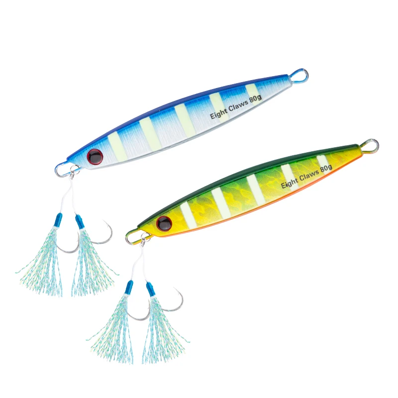 EIGHT CLAWS 80g Metal Jig Hard Fishing Lures Bass Bait Lead Fish Trolling Wobbler Saltwater Isca Artificial Swimbait
EIGHT CLAWS 80g Metal Jig Hard Fishing Lures Bass Bait Lead Fish Trolling Wobbler Saltwater Isca Artificial Swimbait