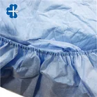 Sterilized SS Blue Film Disposable Bed Cover sheet with good absorbency and elastic on a circle