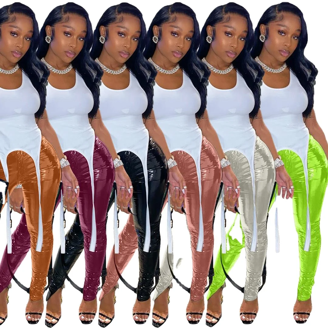 Fashion Factory direct Hot selling PU women pants leather jogger pants PU leather pants with cheap price
Fashion Factory direct Hot selling PU women pants leather jogger pants PU leather pants with cheap price