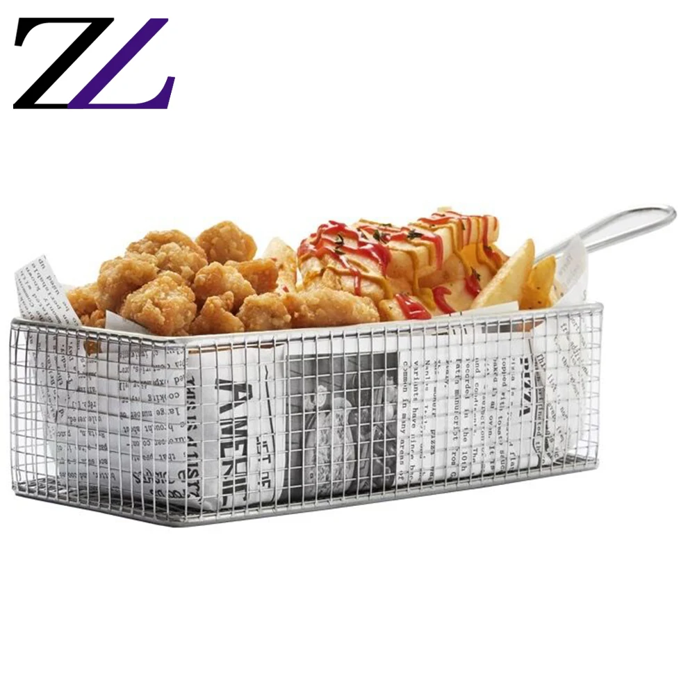 chips mini baskets fruit decorative metal basket for fast food