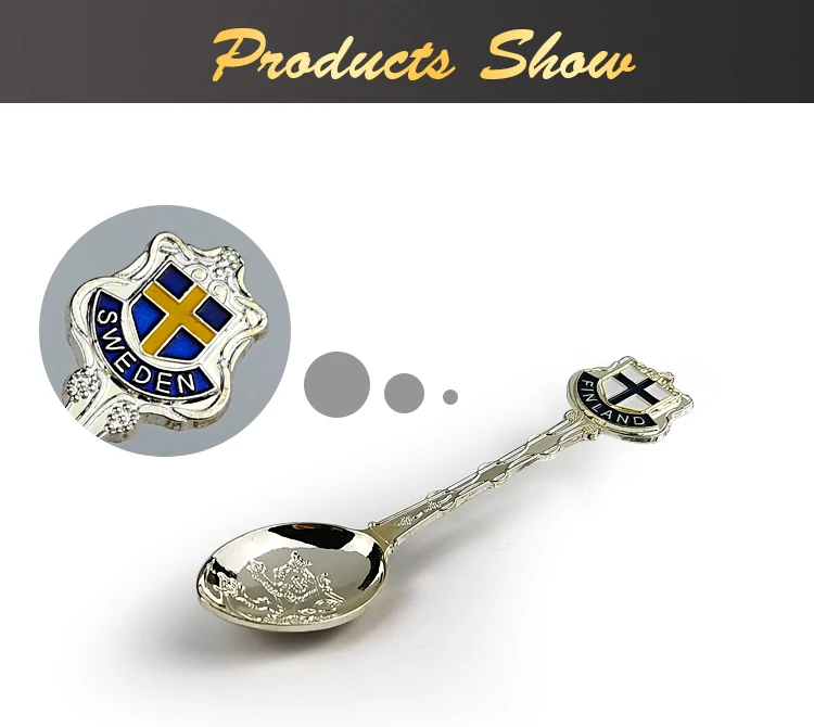 Die Casting Blank Souvenir Teaspoon/Custom Soft Enamel Metal Spoon