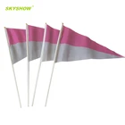 printing triangle customized hand waving advertising flag