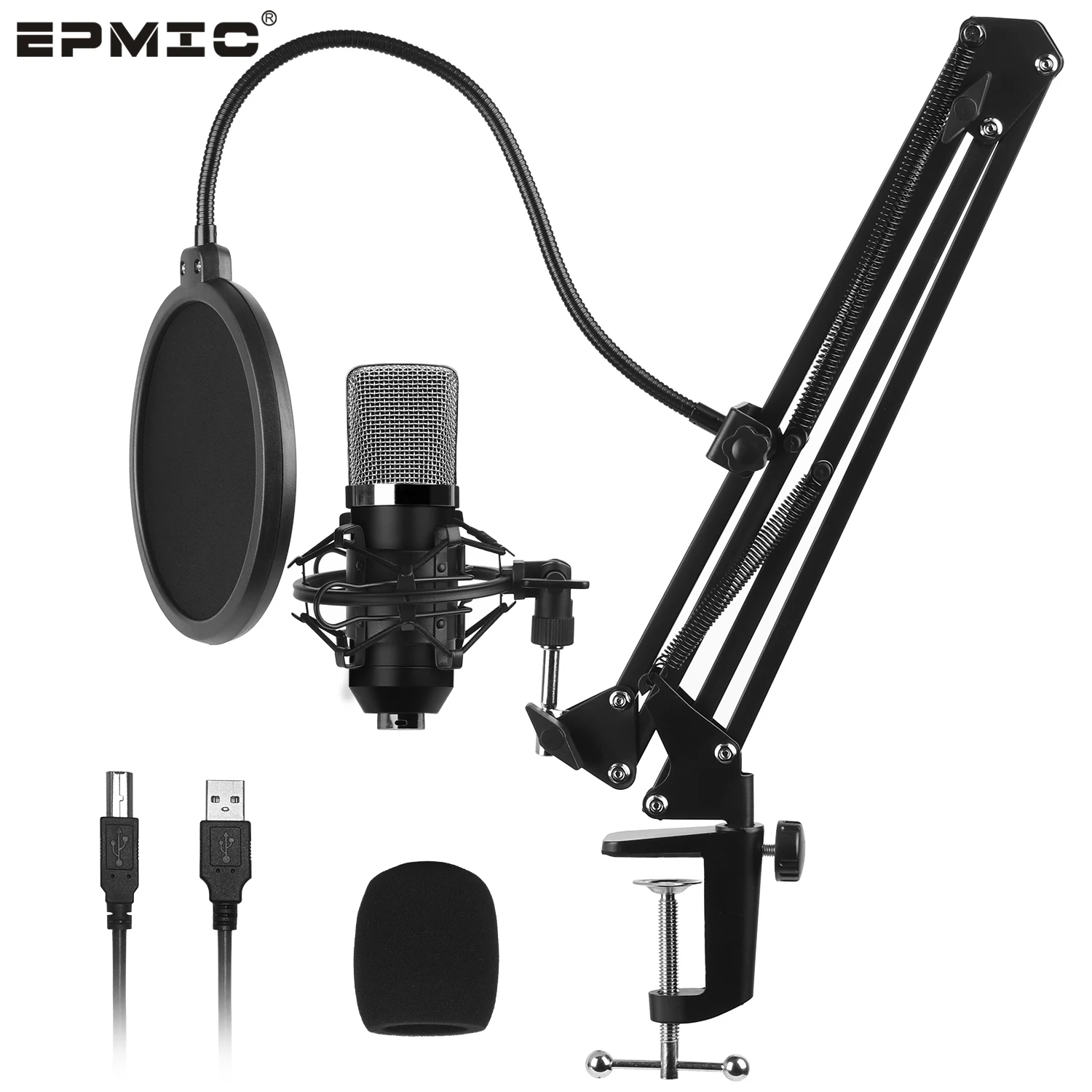BM700 USB condenser microphone studio mic recording studio equipment, Blue/black
BM700 USB condenser microphone studio mic recording studio equipment, Blue/black