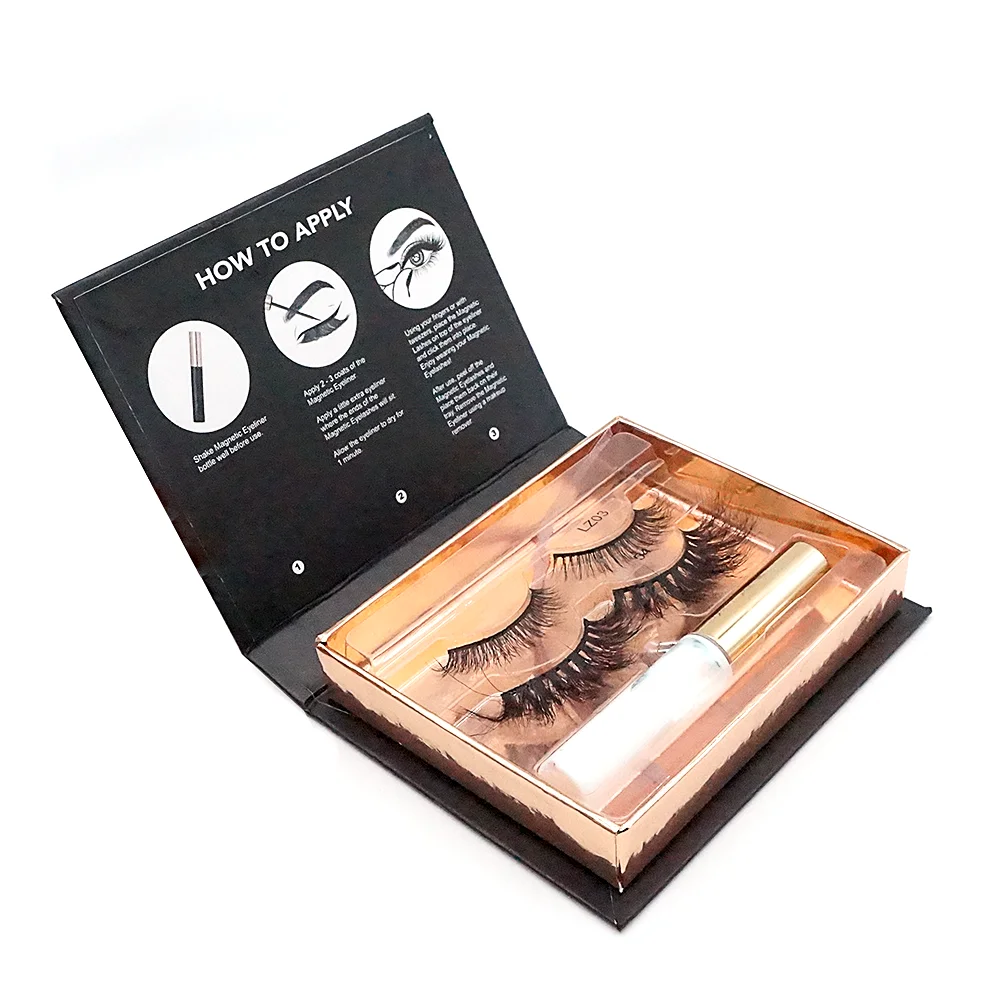 eyelash packaging box custom wholesale false eyelash magnetic eyelashes, Natural black
eyelash packaging box custom wholesale false eyelash magnetic eyelashes, Natural black