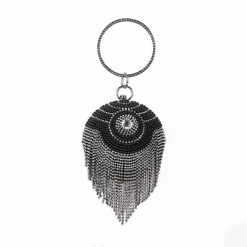 korean style tassel rhinestone ladies bridal clutch purse wholesale women round beaded luxury crystal clutch evening bags
korean style tassel rhinestone ladies bridal clutch purse wholesale women round beaded luxury crystal clutch evening bags