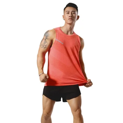 Summer sportswear tank top for men quick drying breathable tops fitness running sleeveless crew neck tank top, Orange/blue/dark blue/green
Summer sportswear tank top for men quick drying breathable tops fitness running sleeveless crew neck tank top, Orange/blue/dark blue/green