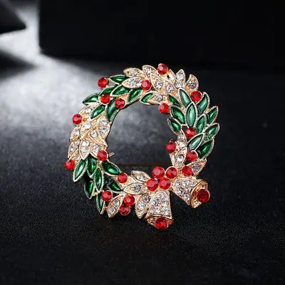 Hot-selling Christmas Wreath Brooches Fashion and Personality Festival Jewelry Clothing Matching Accessories
Hot-selling Christmas Wreath Brooches Fashion and Personality Festival Jewelry Clothing Matching Accessories